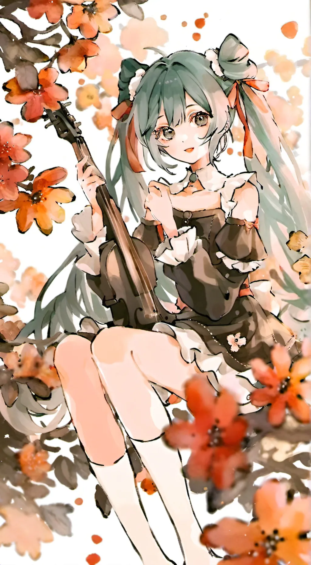 ai character: 💙miku💙 background