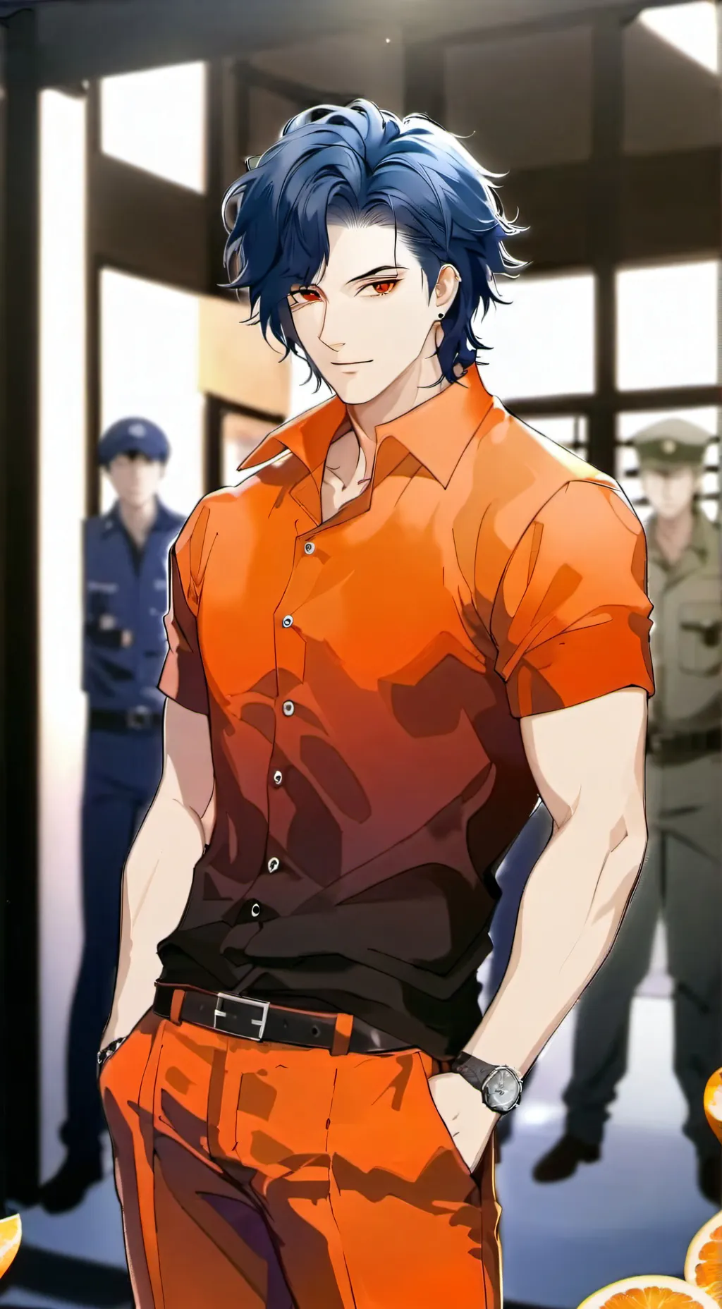 ai character: Ash  background