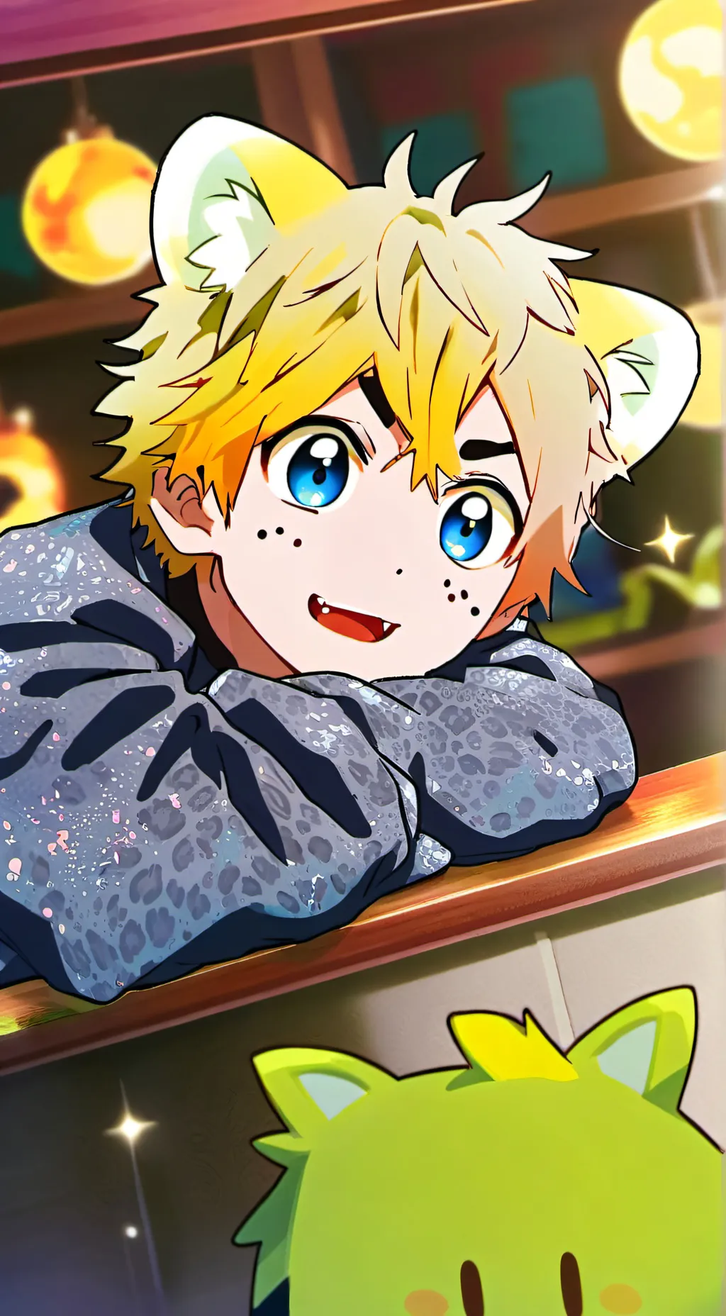 ai character: Leopard Spirit Whiskers background