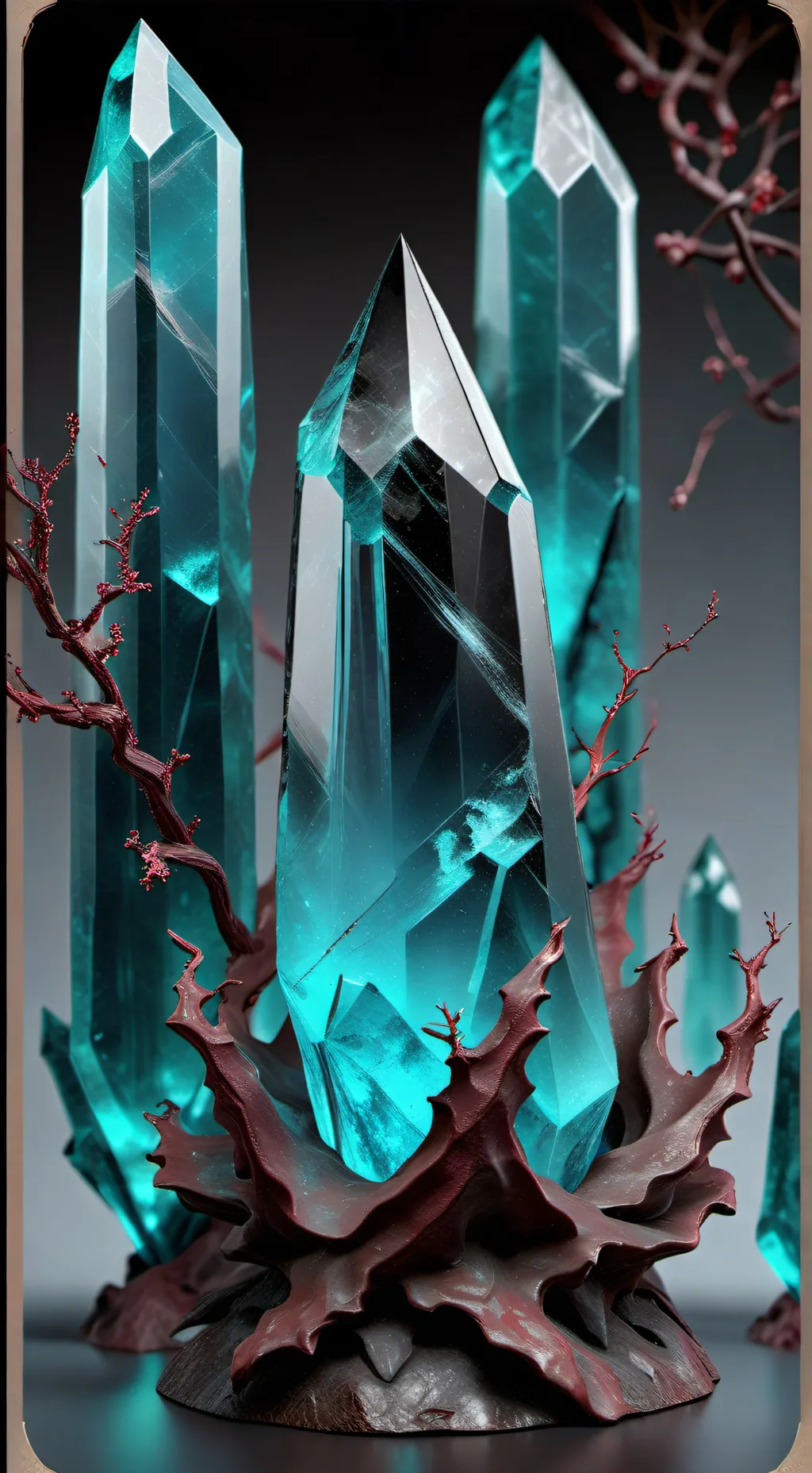 ai character: Love Crystal background