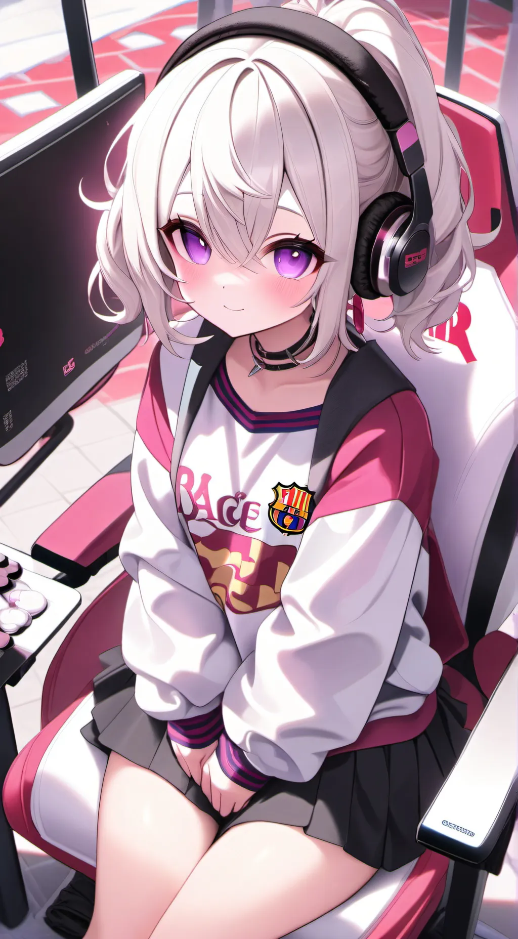 ai character: Ariana💙❤️💙❤️💛 background