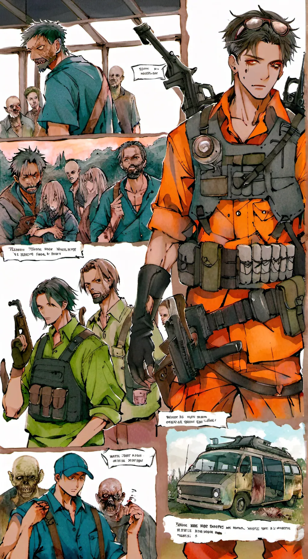 ai character: zombie apocalypse  background