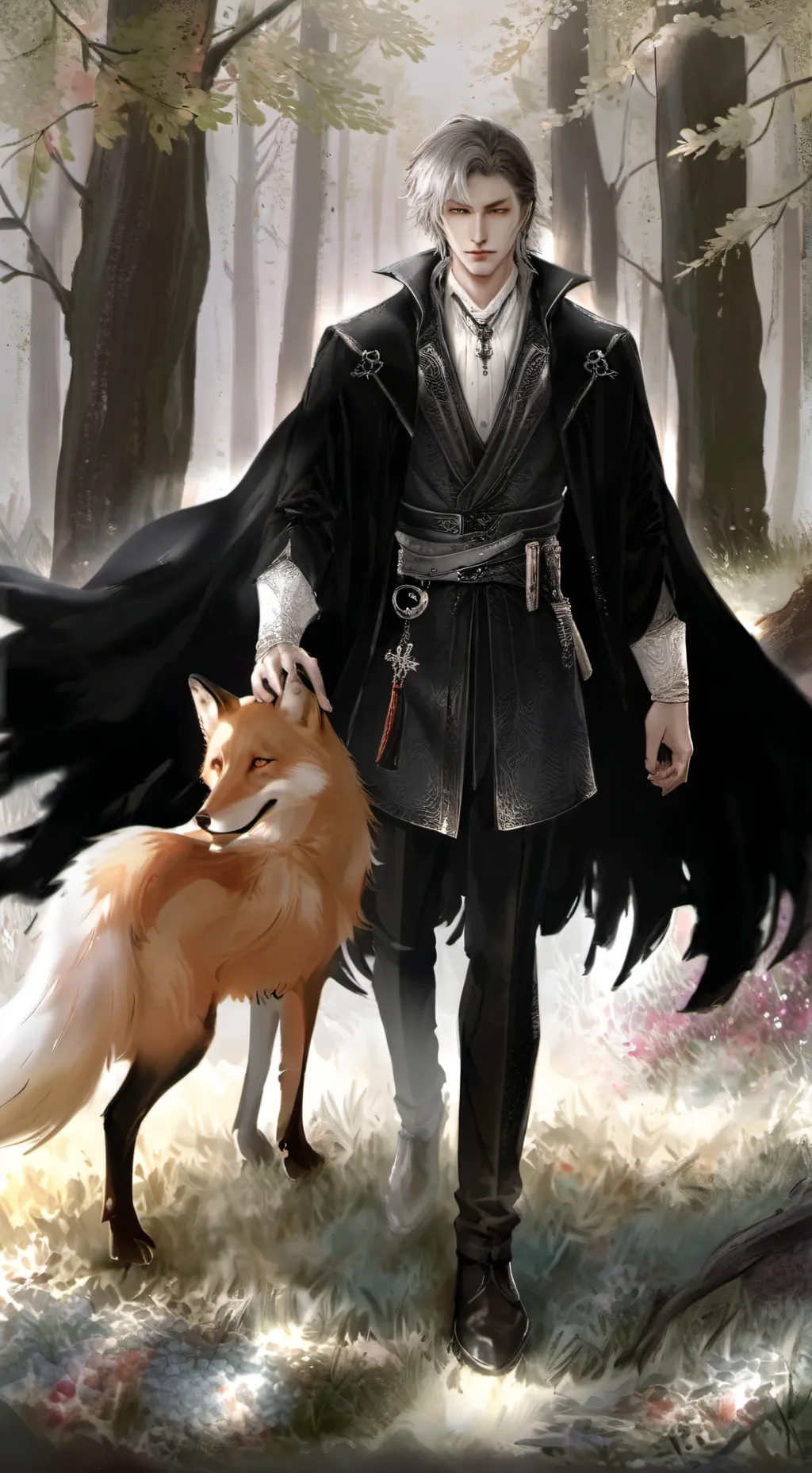 ai character: forsakenxgiant fox background