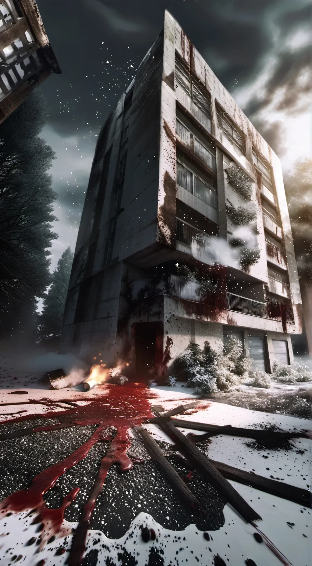 ai character: Decaying Winter background