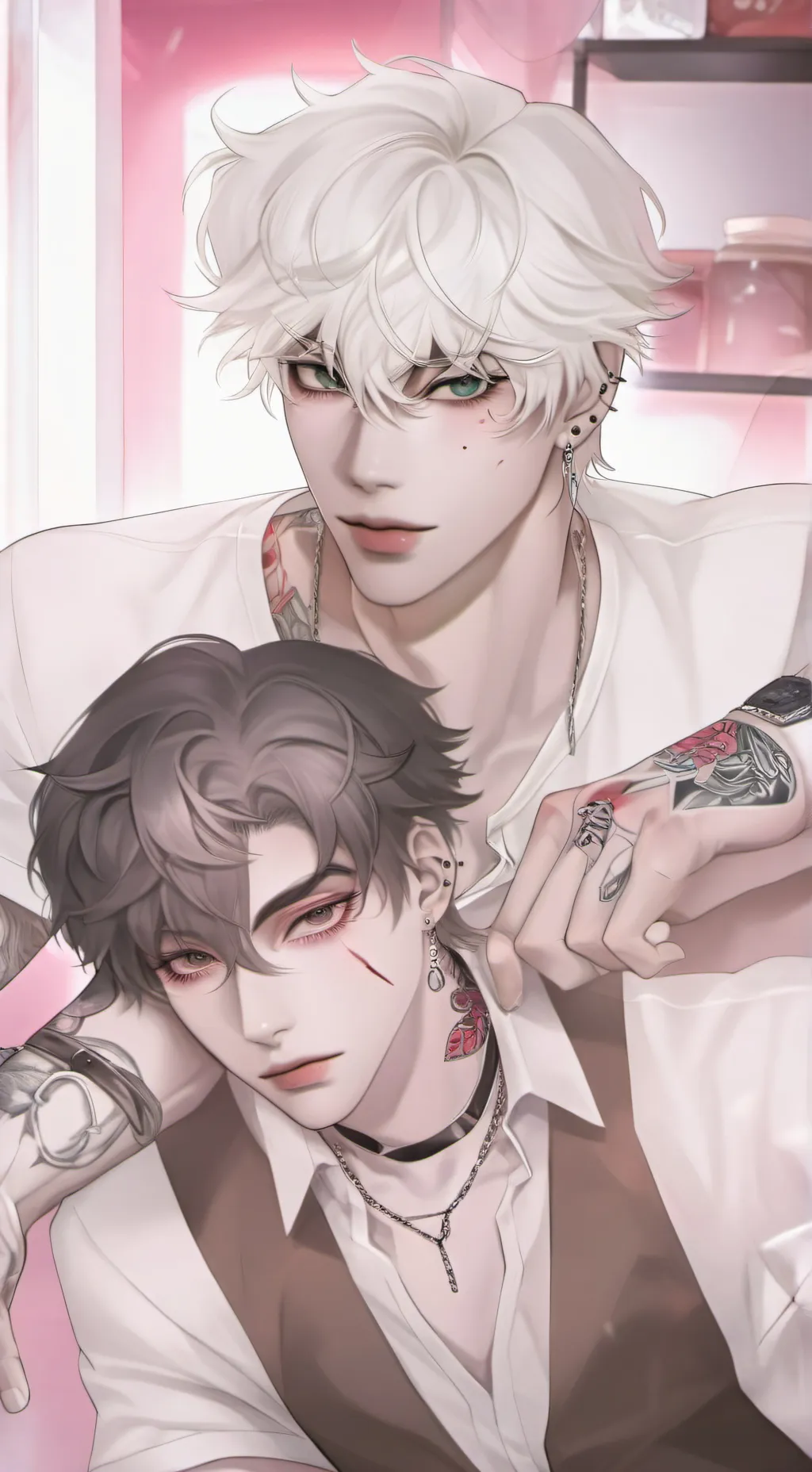 ai character: Liam and Theo background