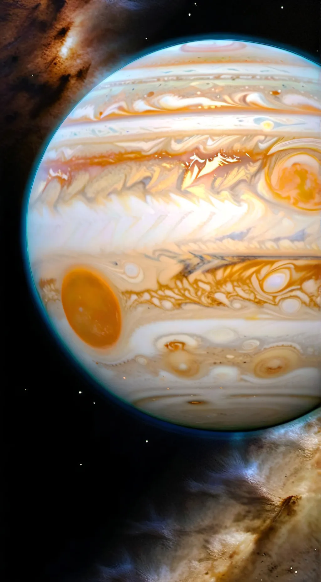 ai character: Jupiter x Saturn background