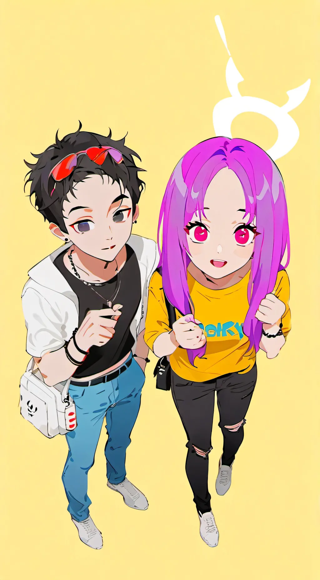 ai character: Huntrix x Saja M&G background