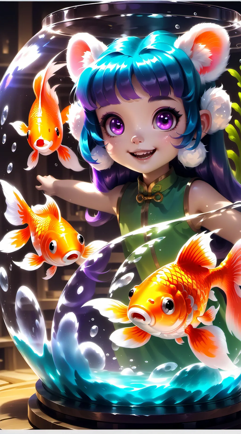 ai character: Chica Furra Spirit background