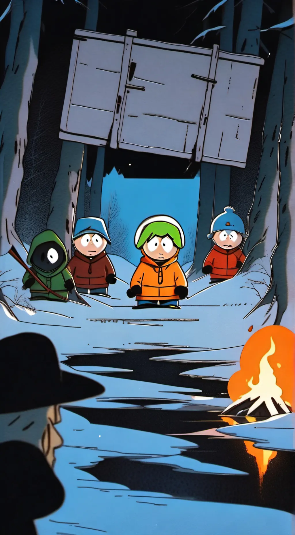 ai character: South Park 🤑🌝 background