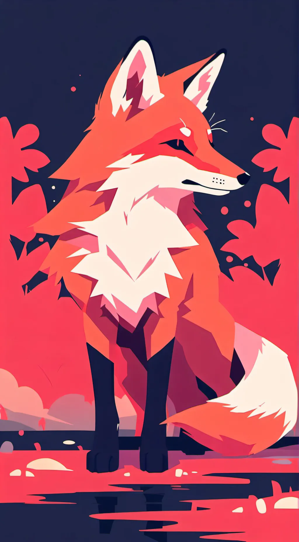 ai character: giant fox background