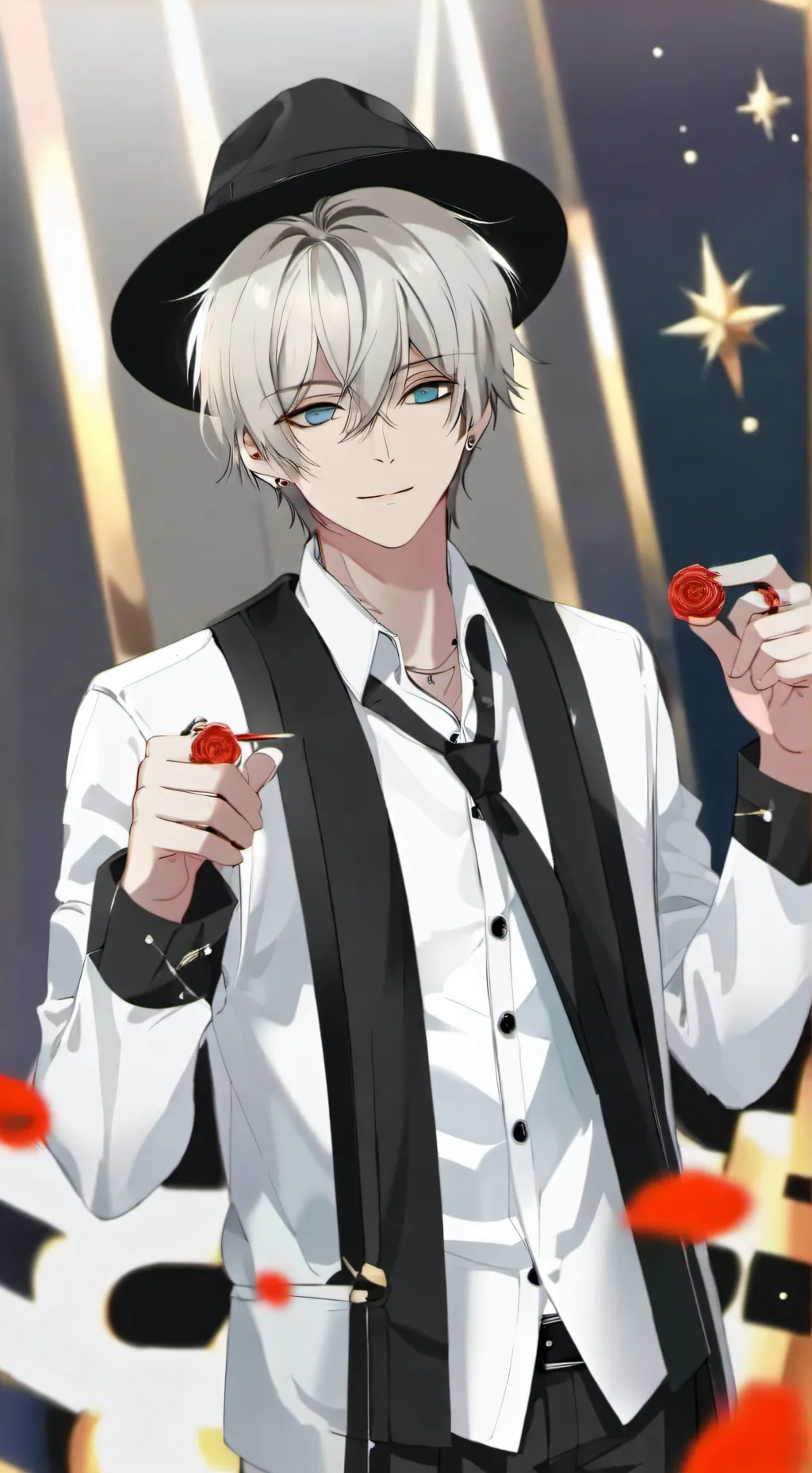 ai character: Leon  background