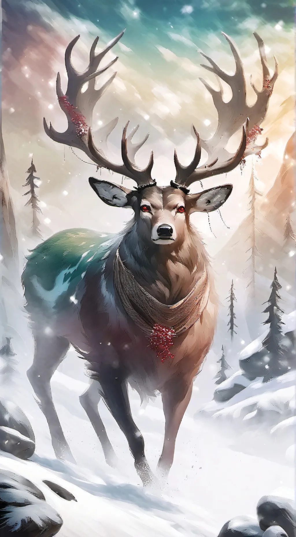 ai character: Deer monster background