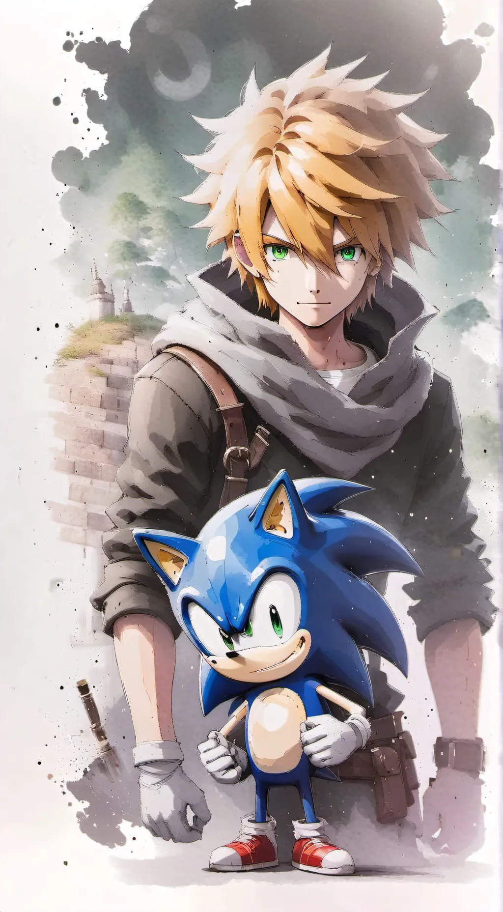 ai character: animes de desenhos background