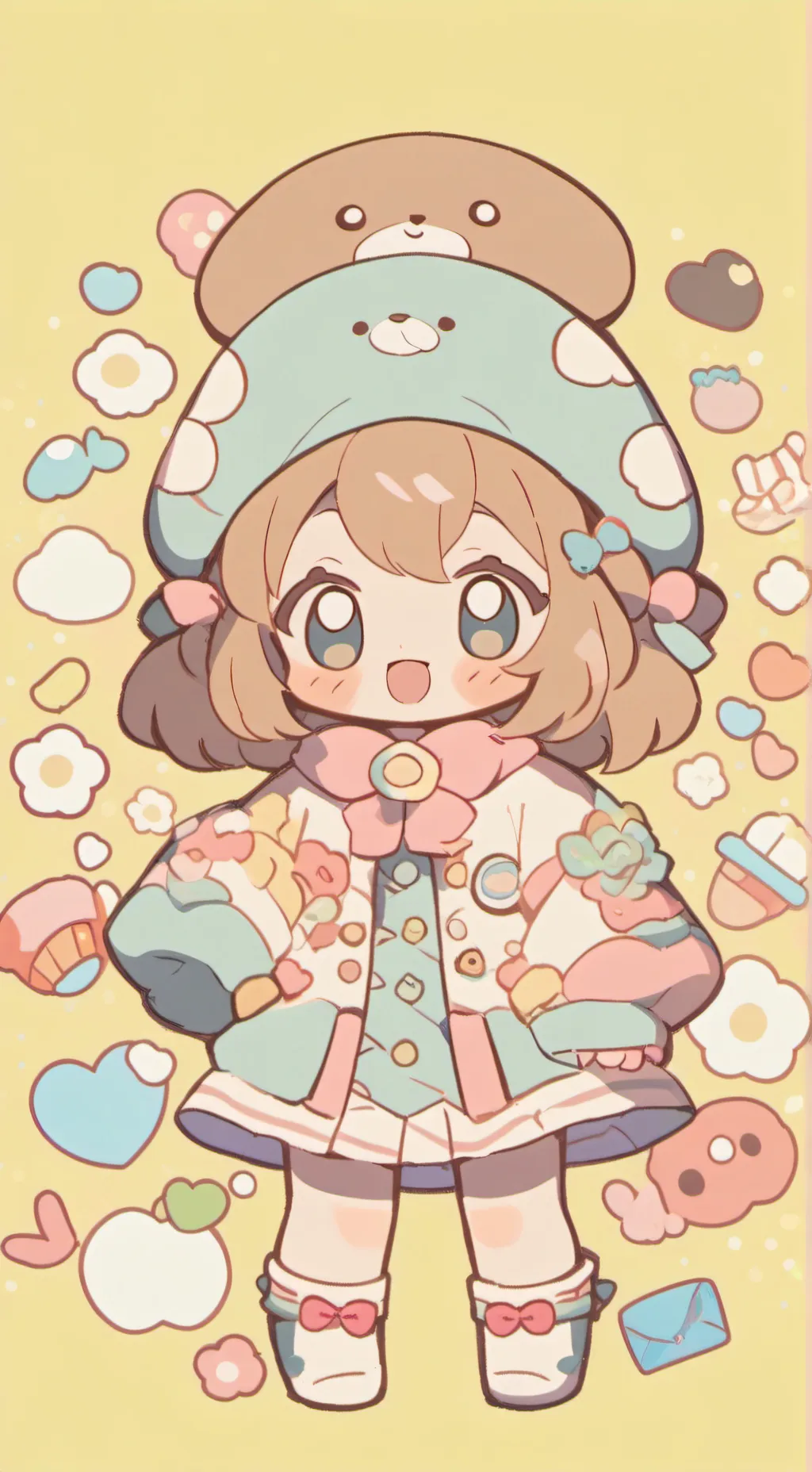 ai character: Bebita tierna background