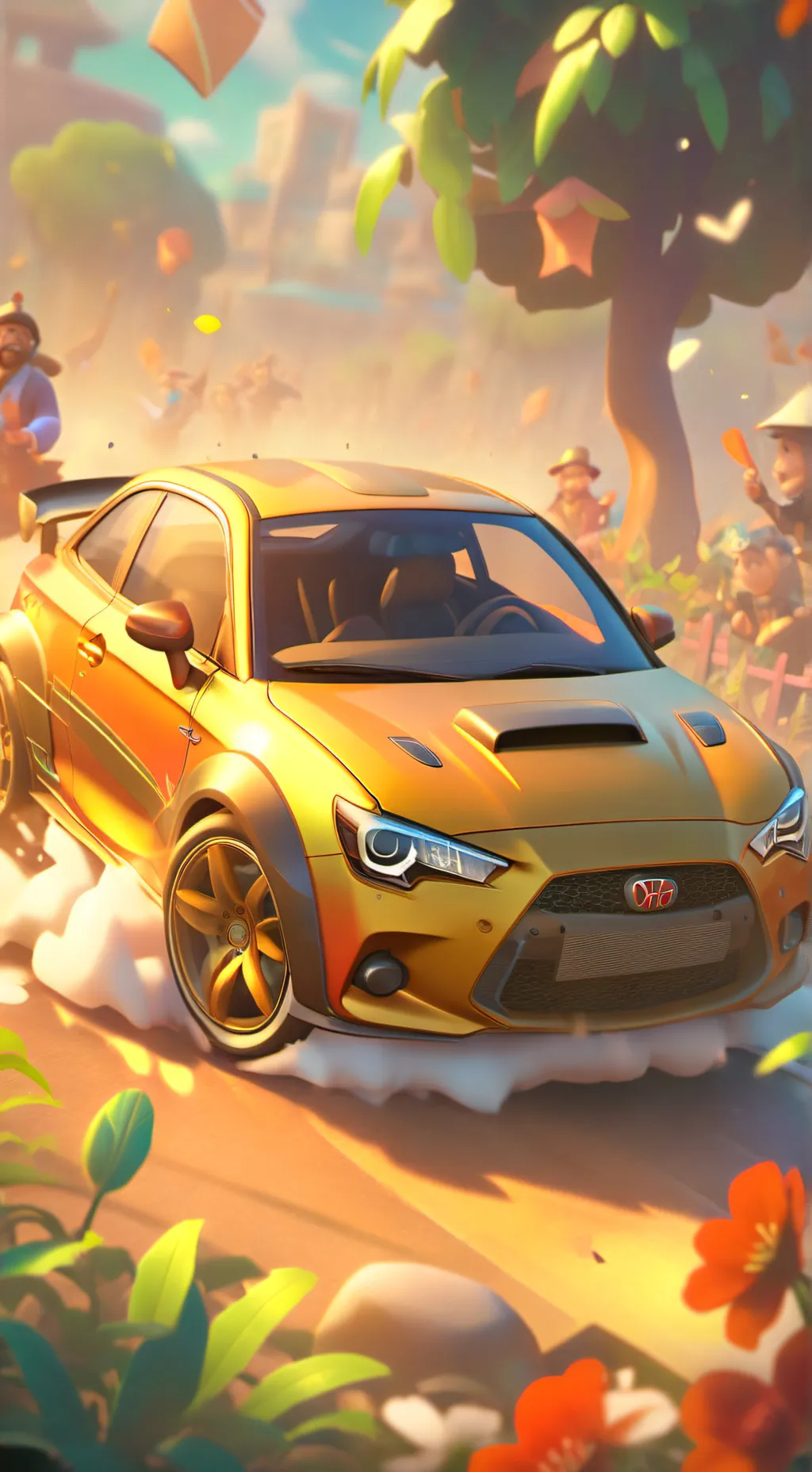 ai character: driving in my car background