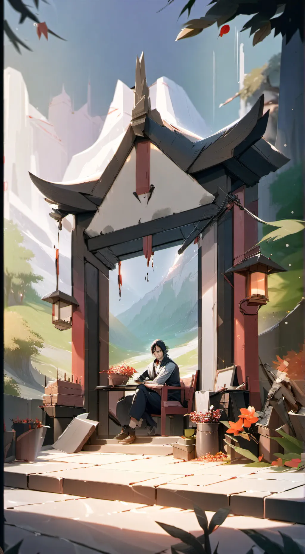 ai character: Mha rehab  background