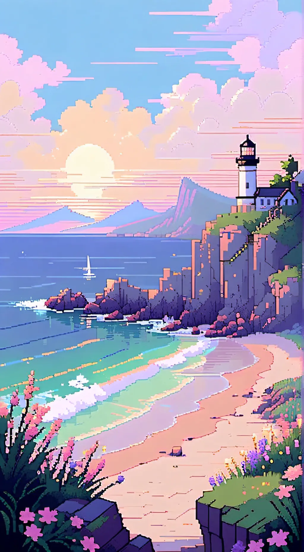 ai character: >KNY BEACH DAY< background