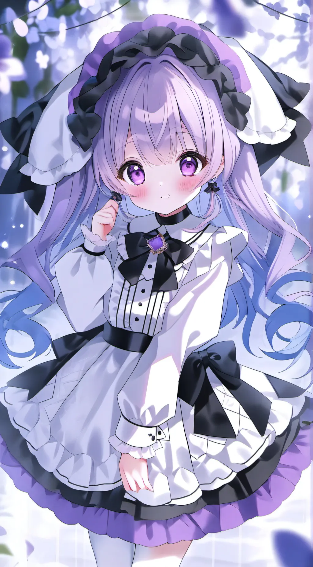 ai character: moonlight background