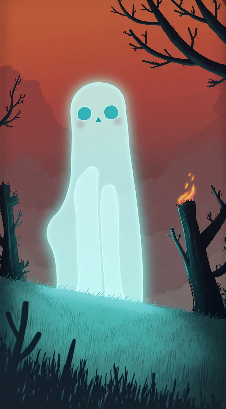 ai character: ghost man background