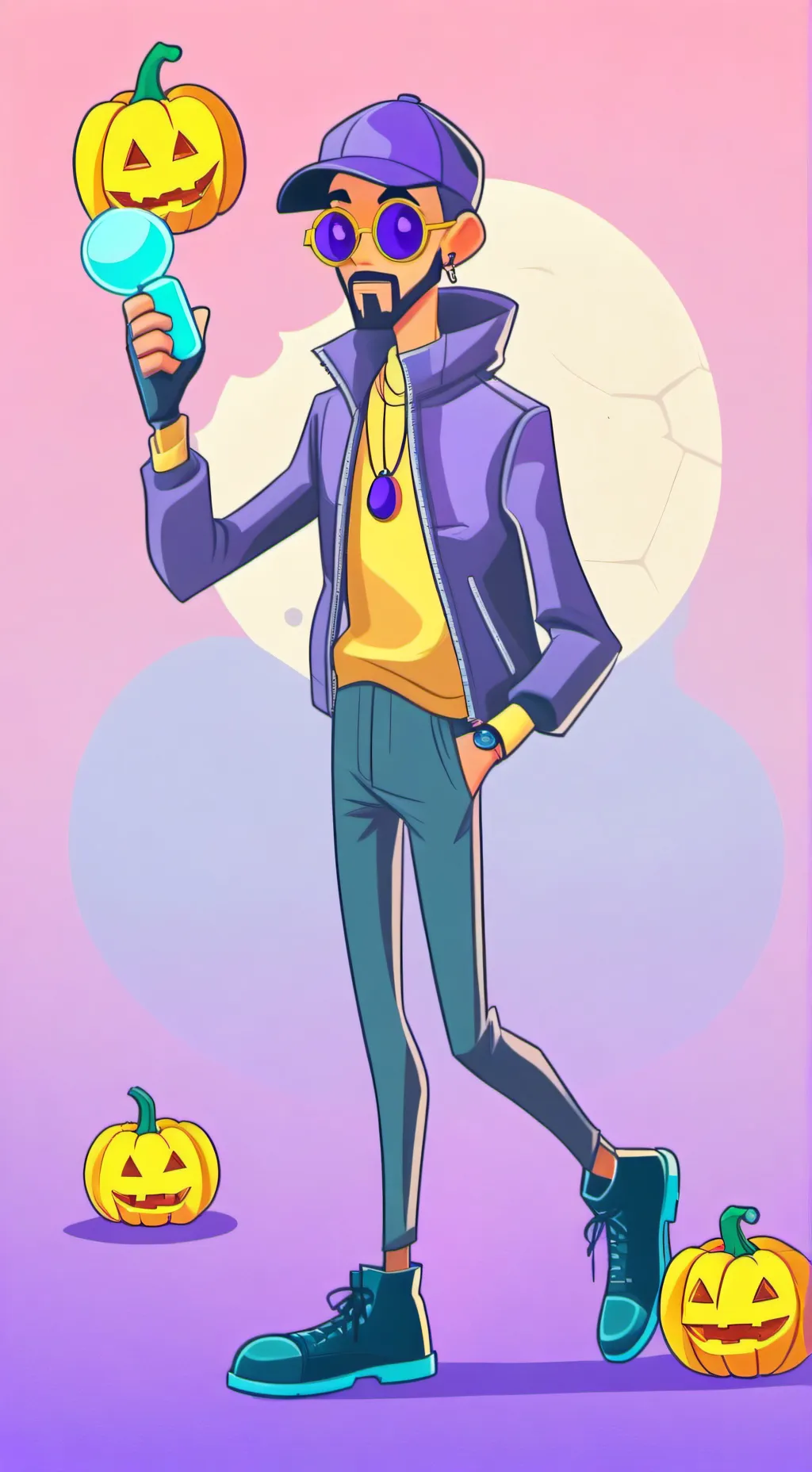 ai character: Fright in the body background