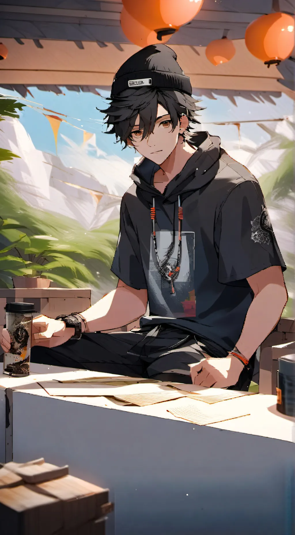 ai character: Rap battle  background