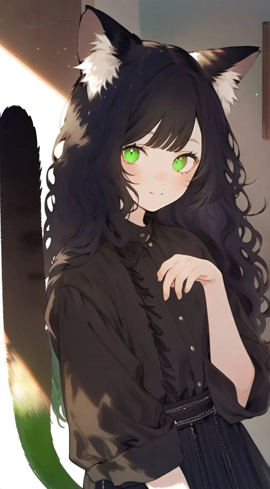 ai character: Chameleon Cat Furry background