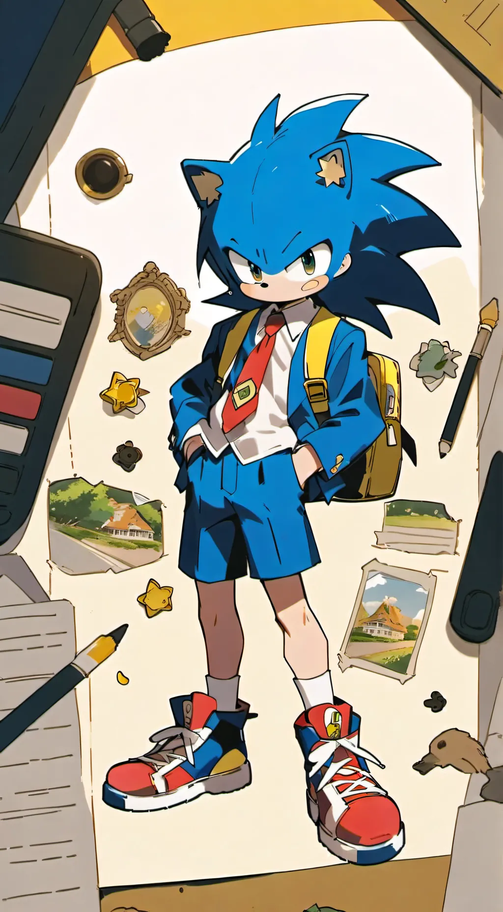 ai character: Mobius High School background