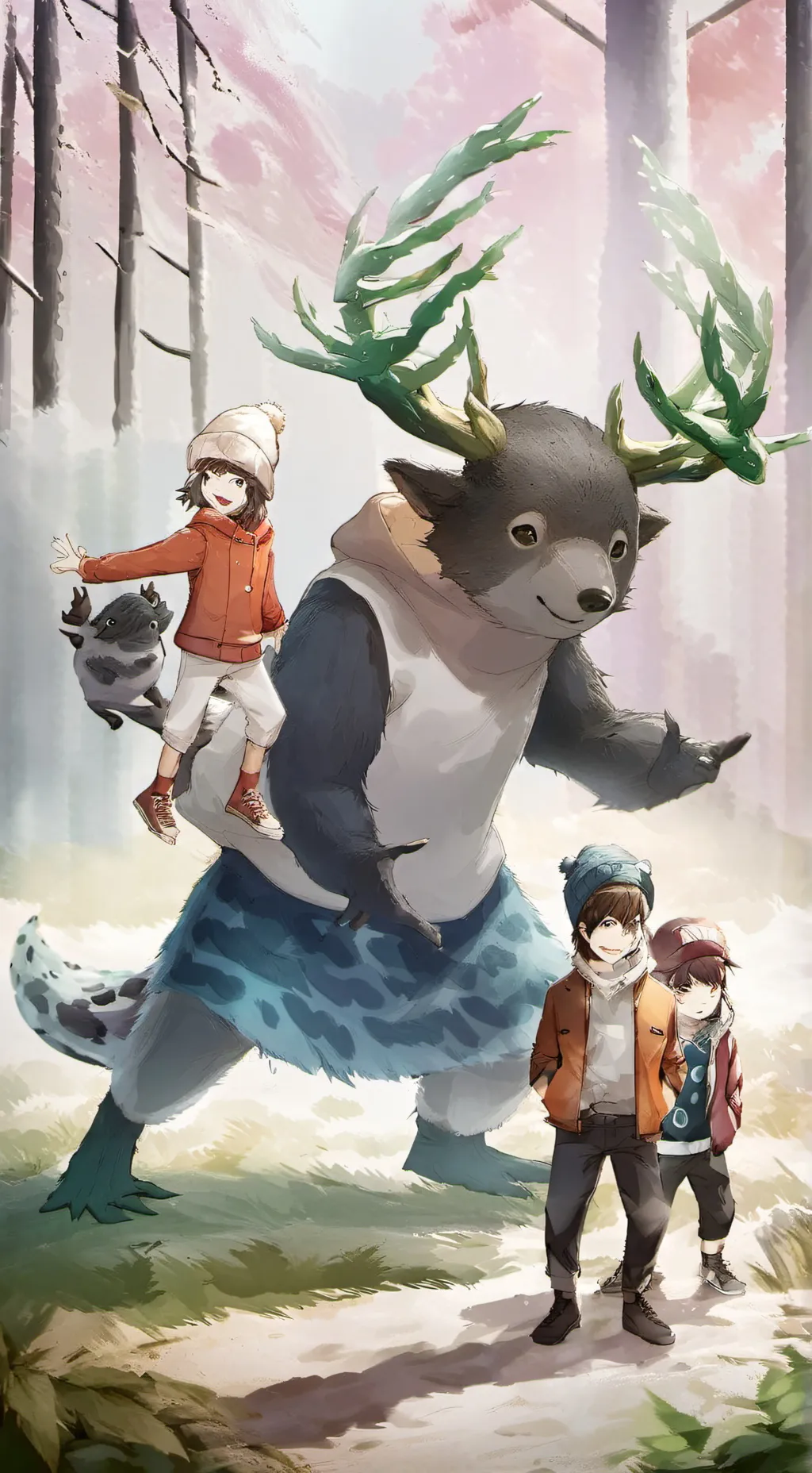 ai character: 99nightsinthewoods background