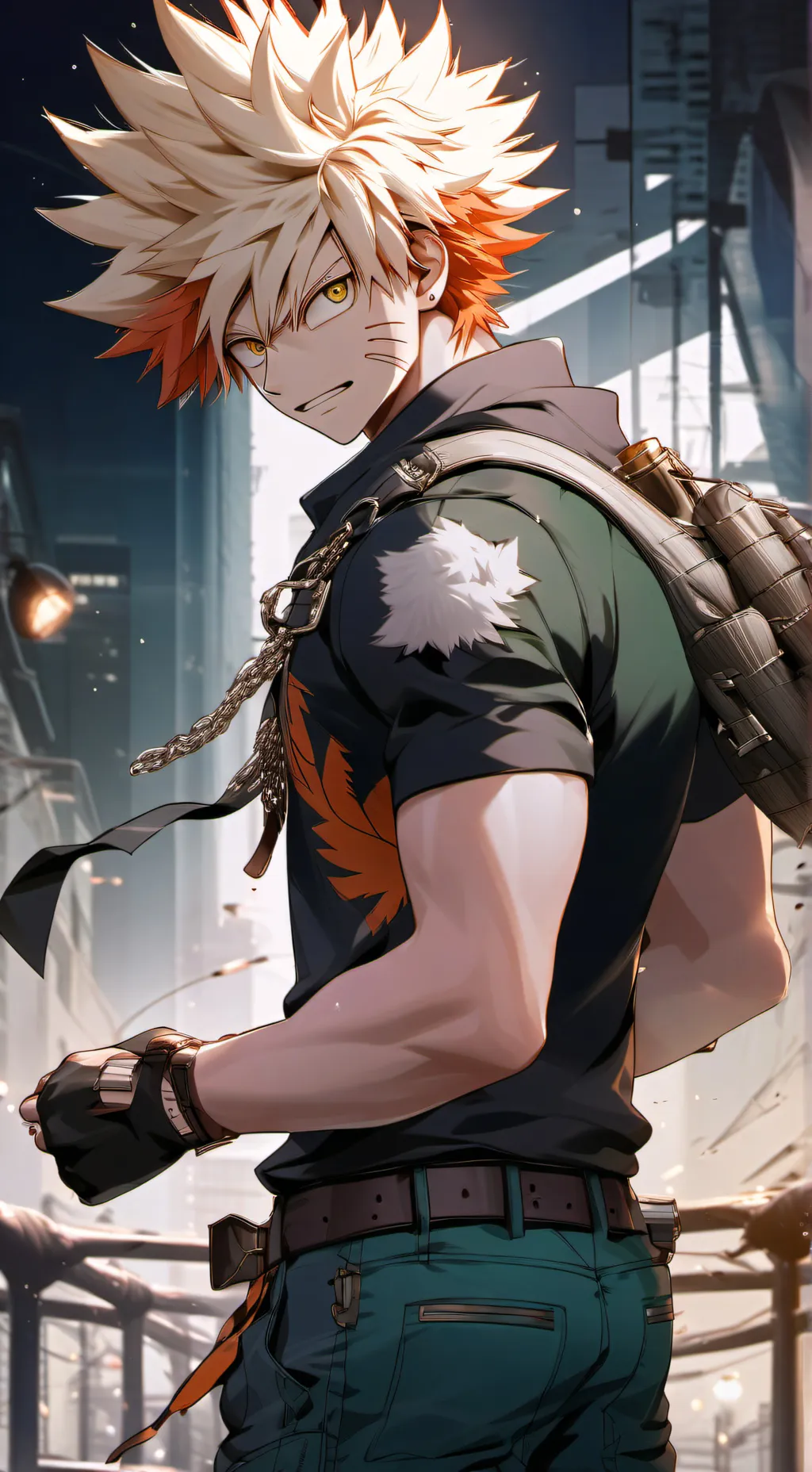 ai character: Bakugo  background