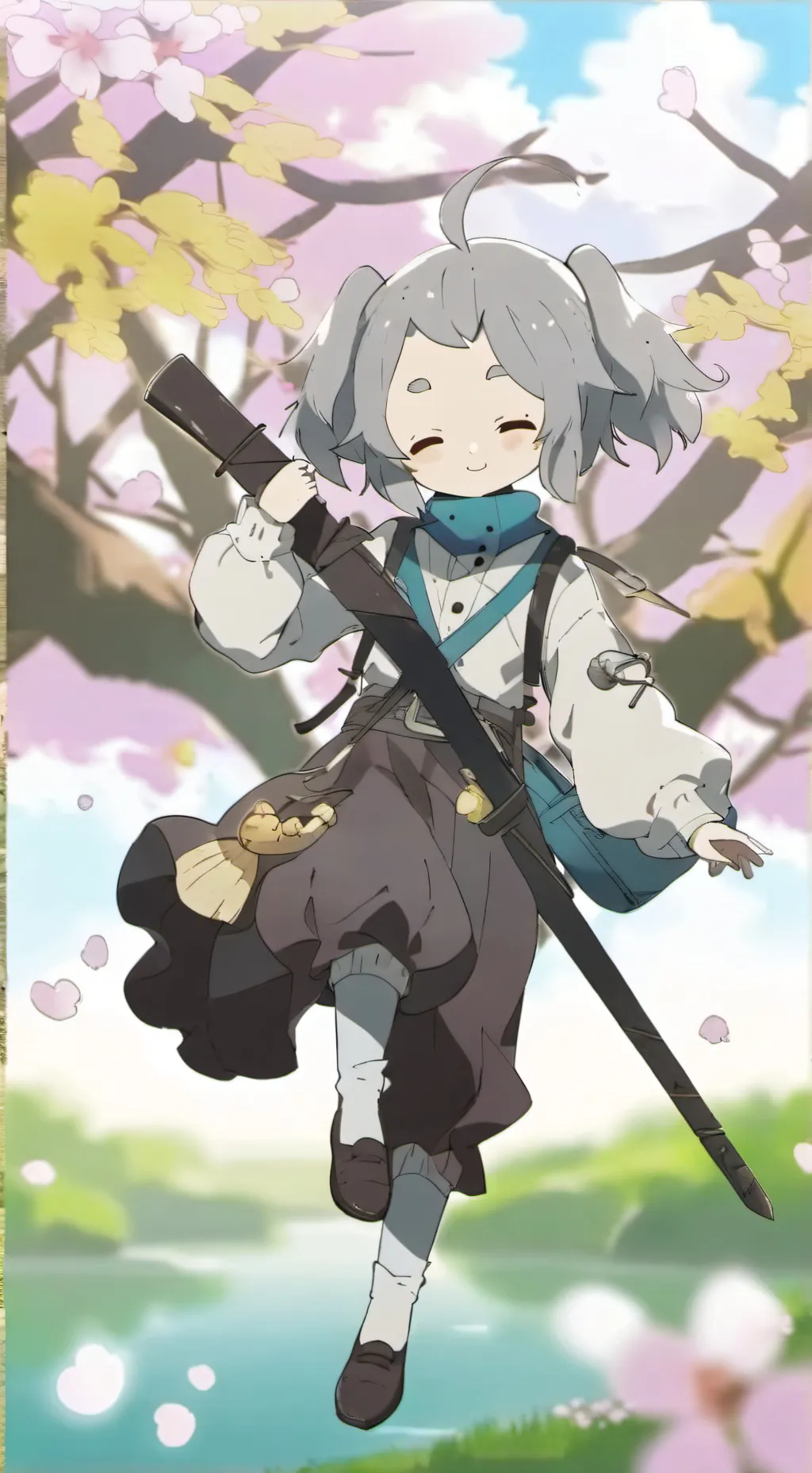 ai character: niña perdida XD background