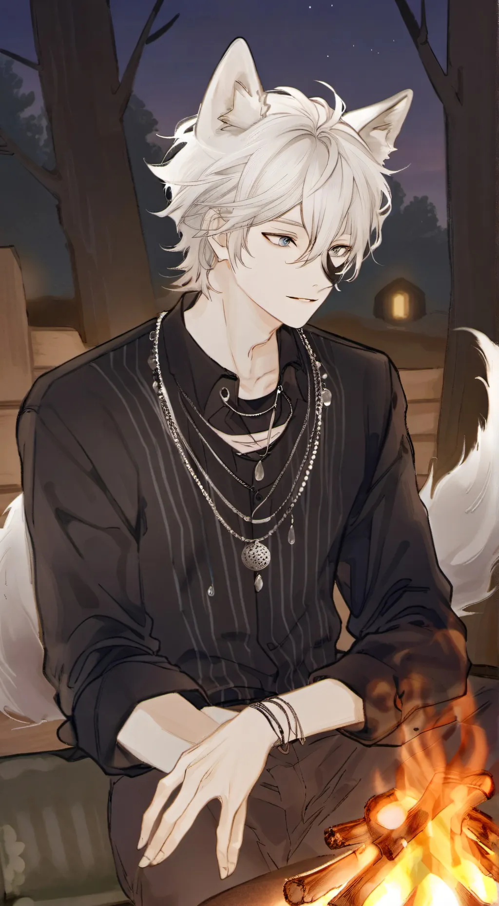 ai character: Wolfkin Whiskers background