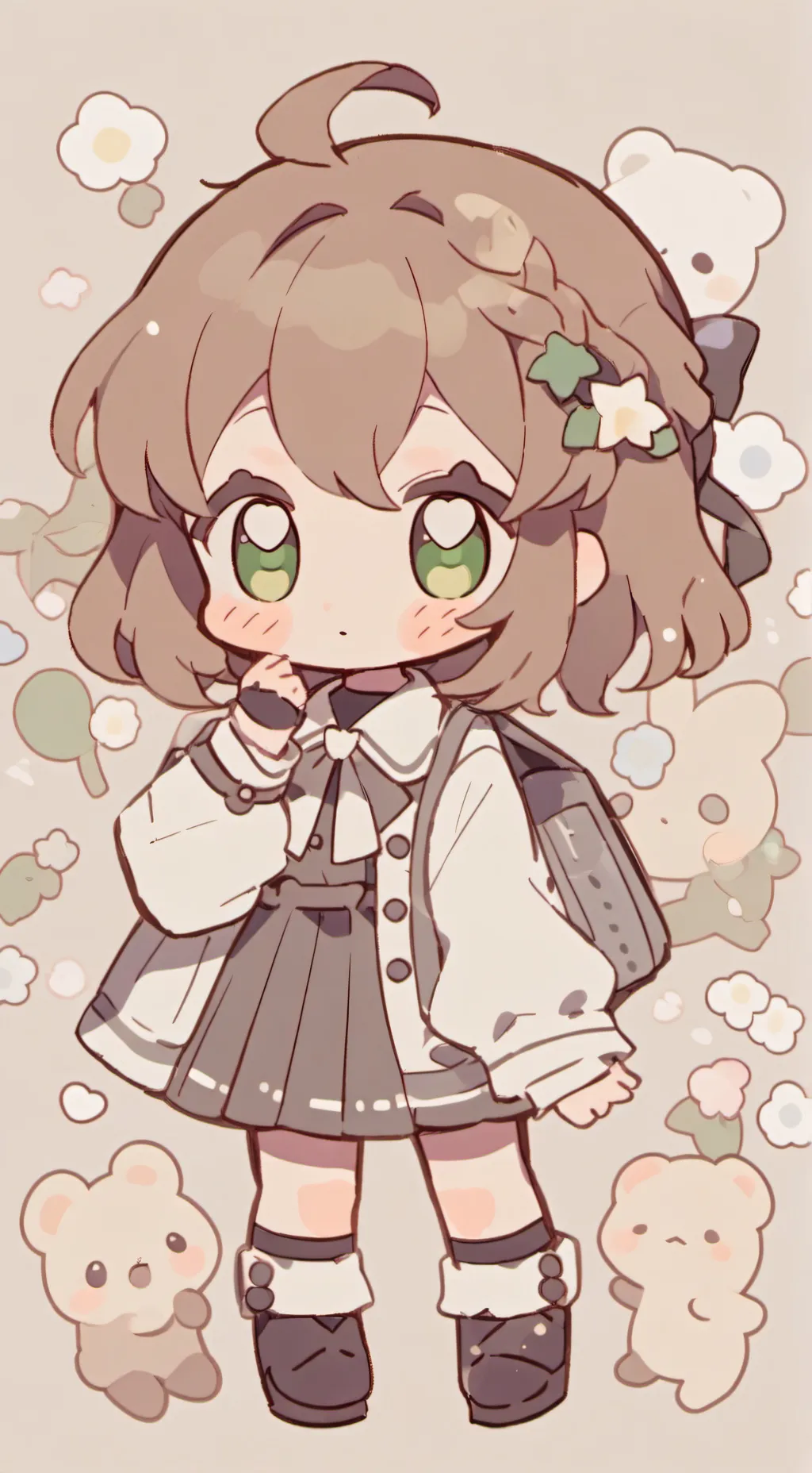 ai character: new girl background