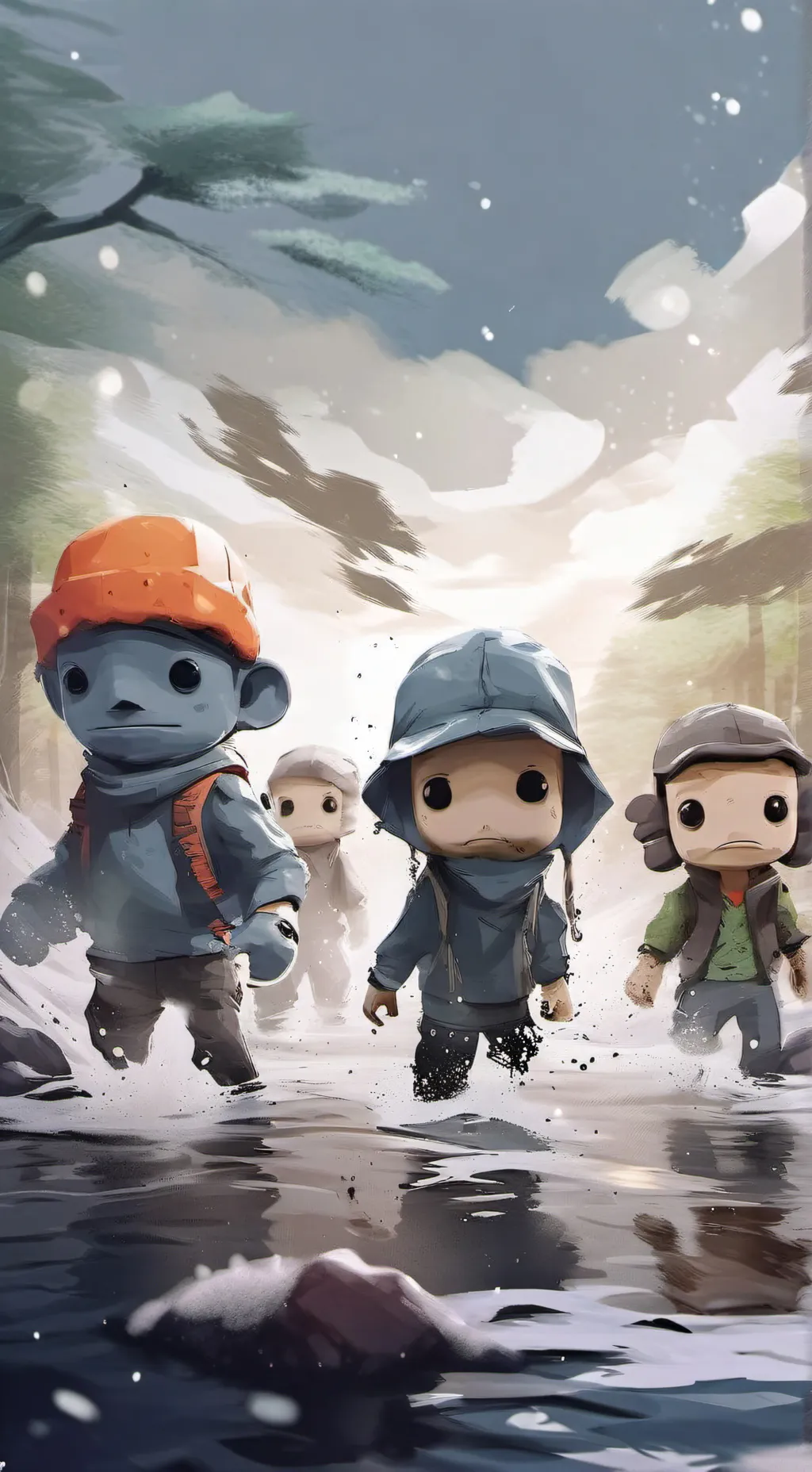 ai character: Squid kid  background