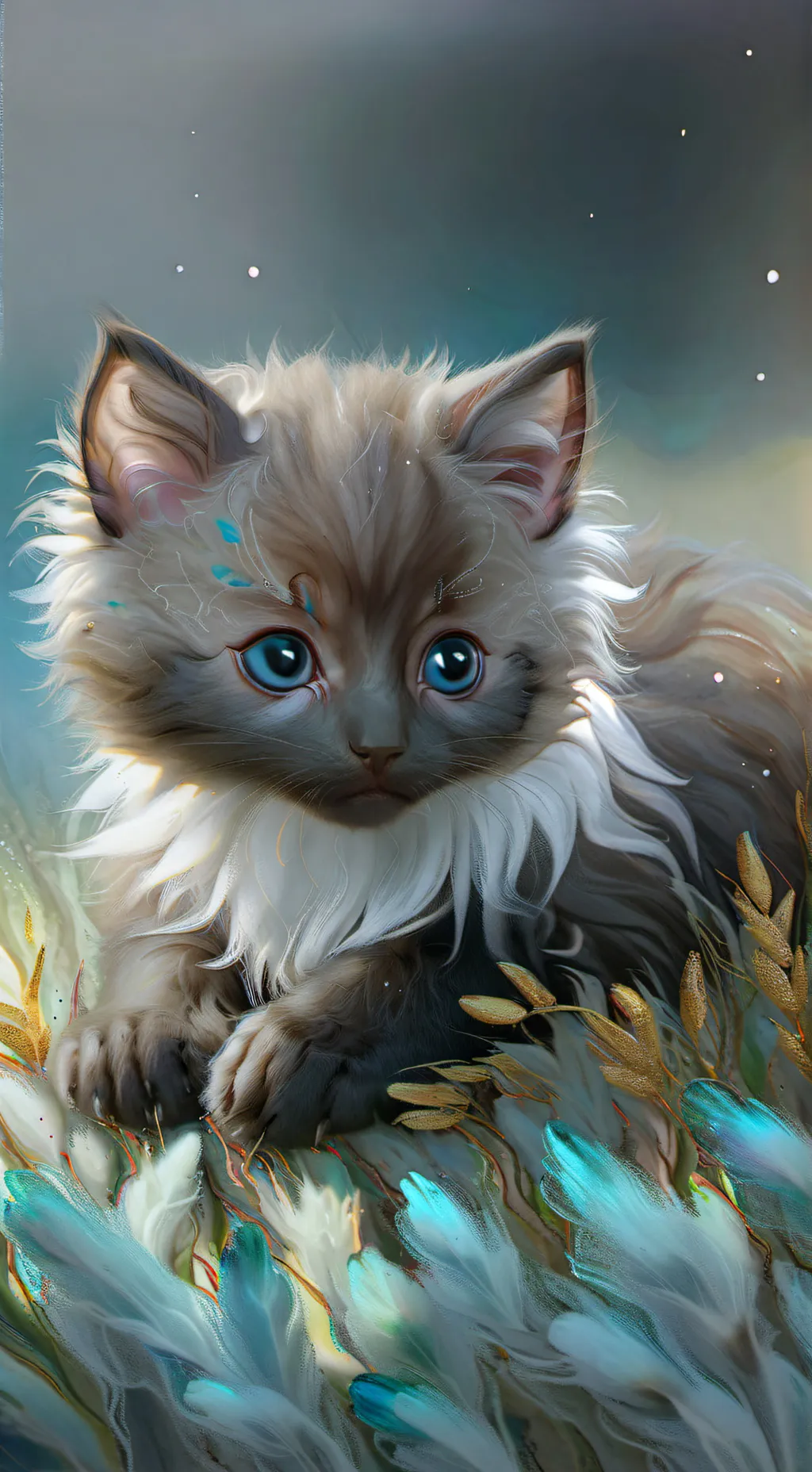 ai character: Kian (cute kitten background