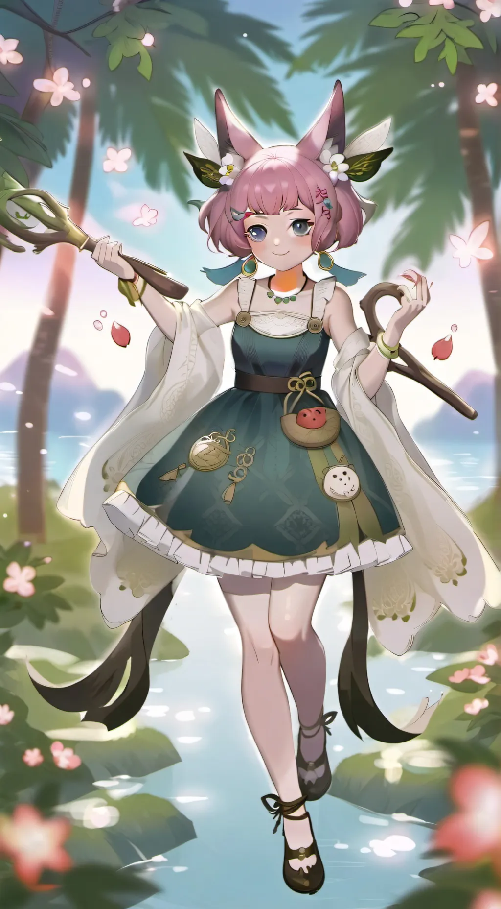 ai character: Rosy background