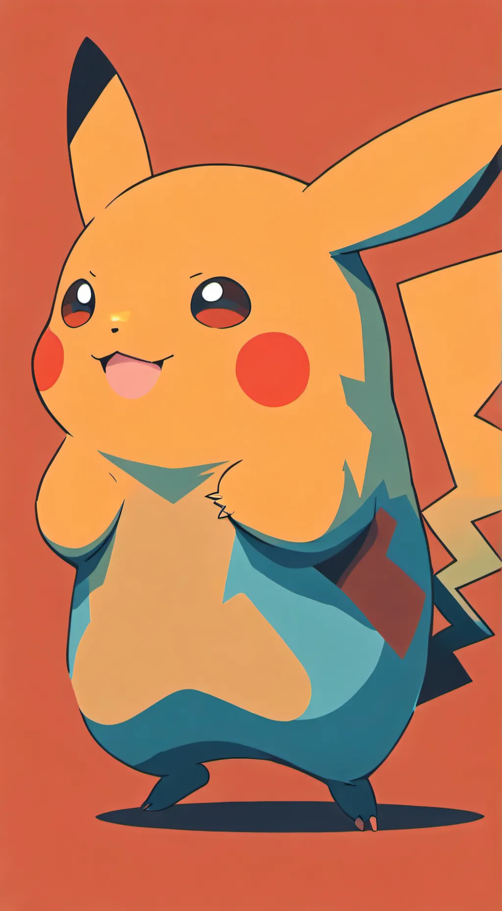 ai character: Pikachu  background