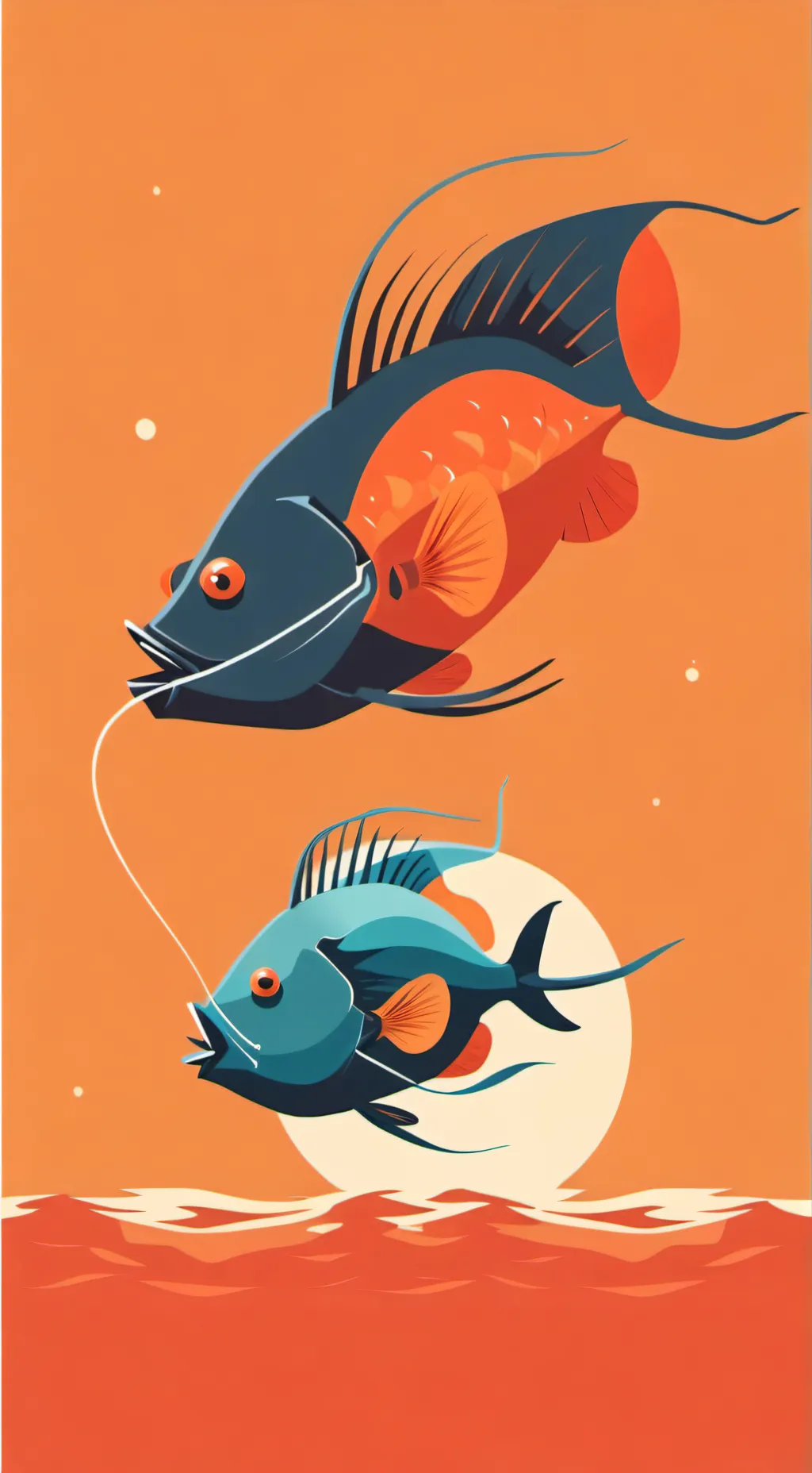 ai character: sprunki pescando  background