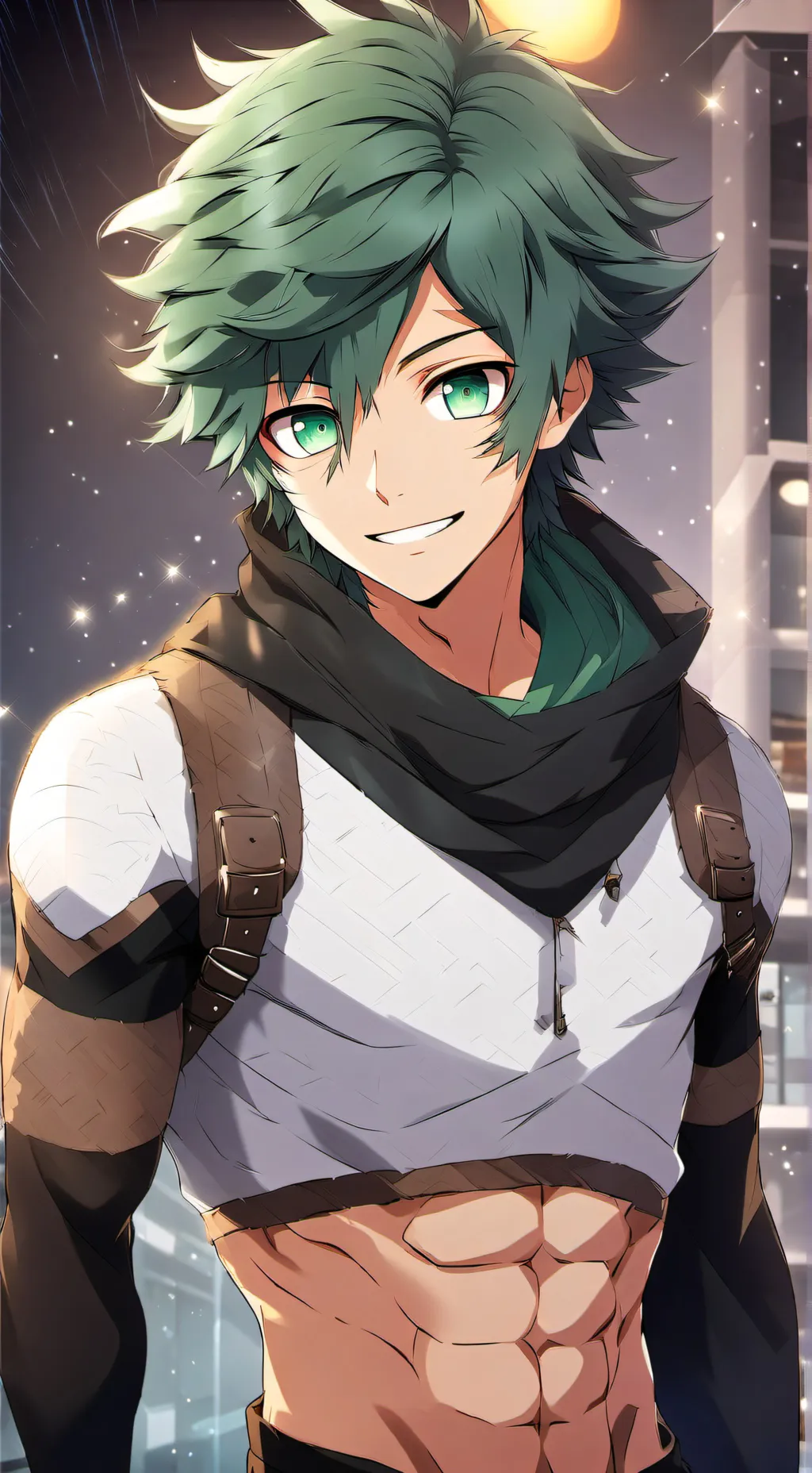 ai character: 💚Izuku🖤midorya💚 background