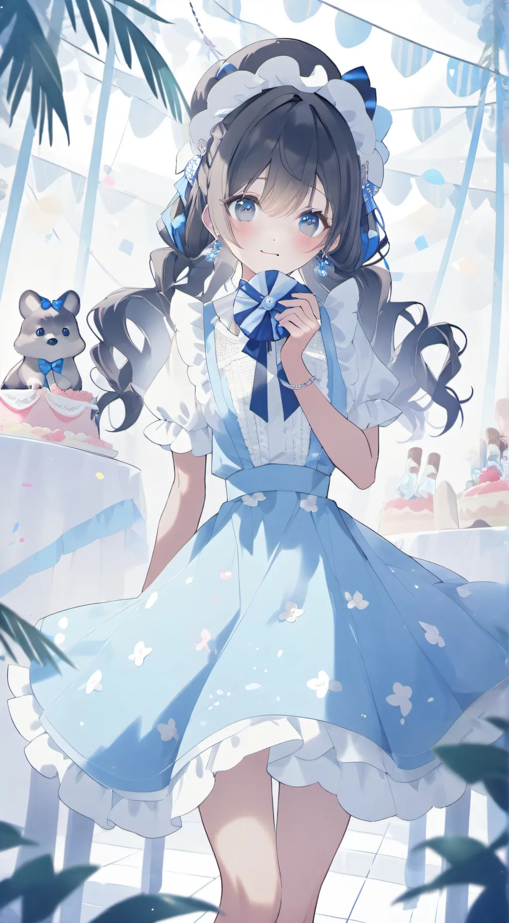 ai character: 🎉🄿🄰🅁🅃🅈🎈 girl background