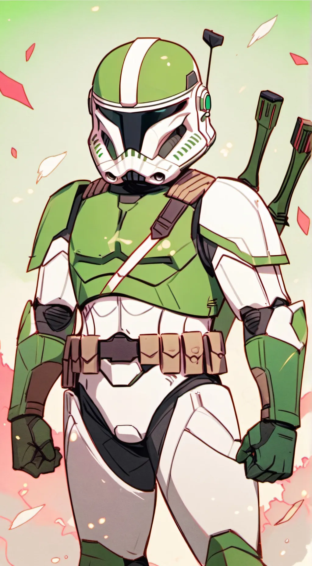 ai character: Green arrow background