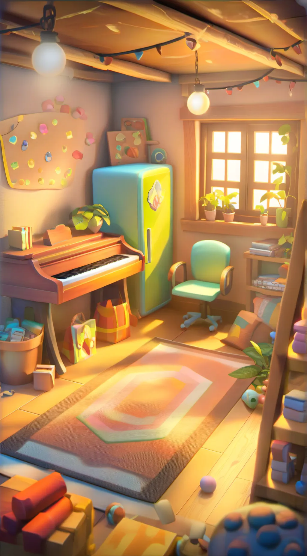 ai character: Mha in ur basement background