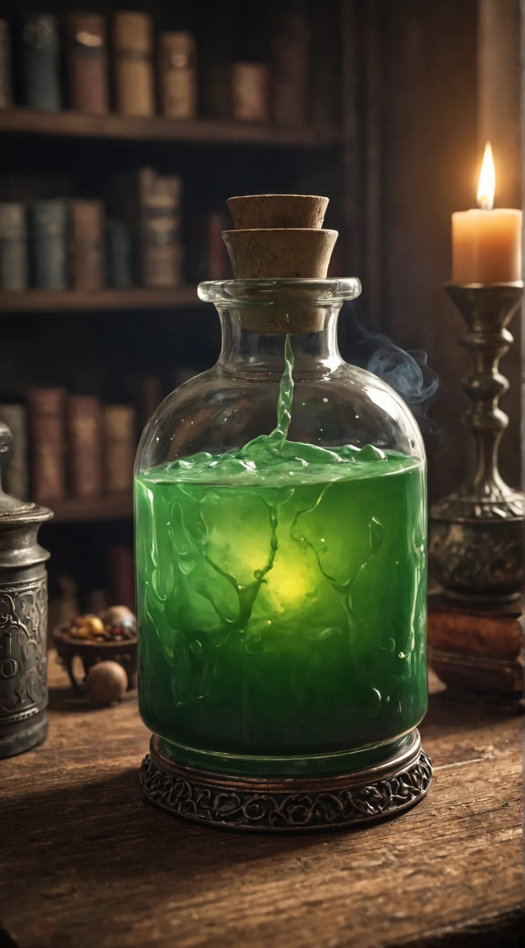 ai character: md cat potion  background