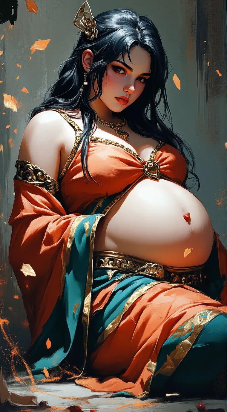 ai character: Fat girl✨ background