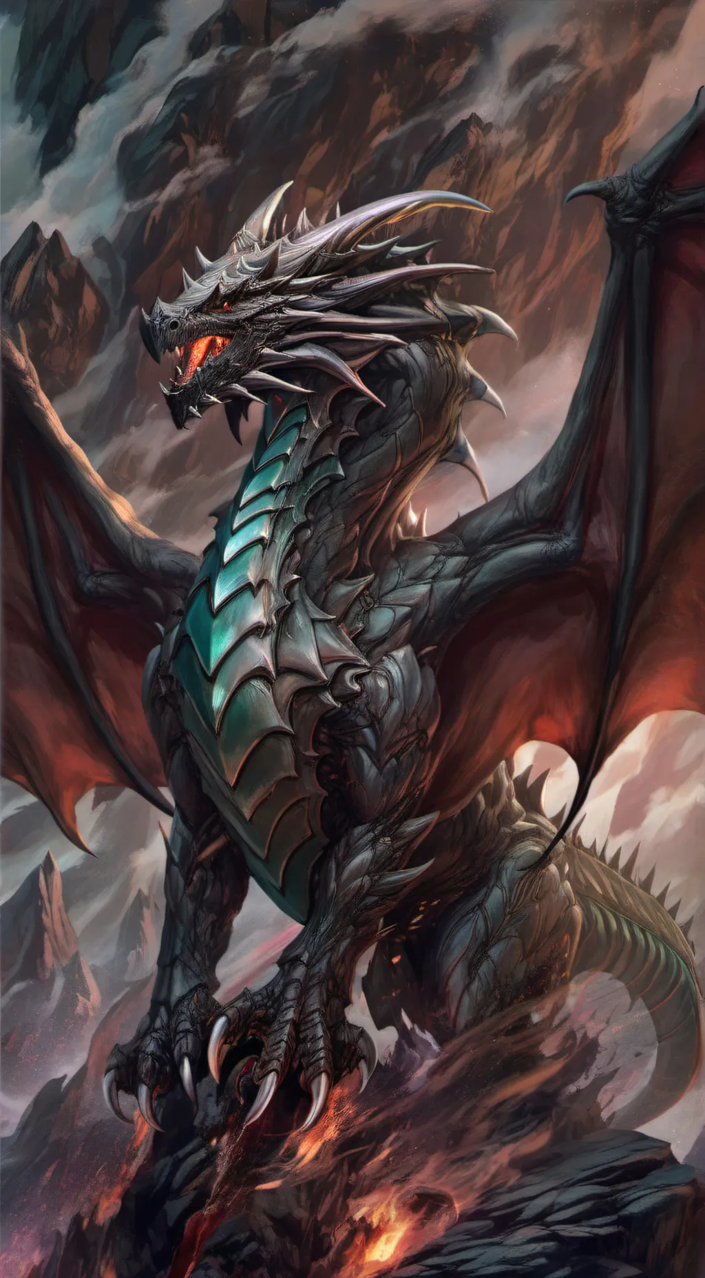 ai character: Dragon survival background