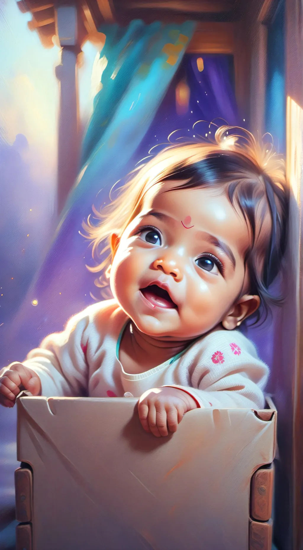 ai character: baby Lilly  background