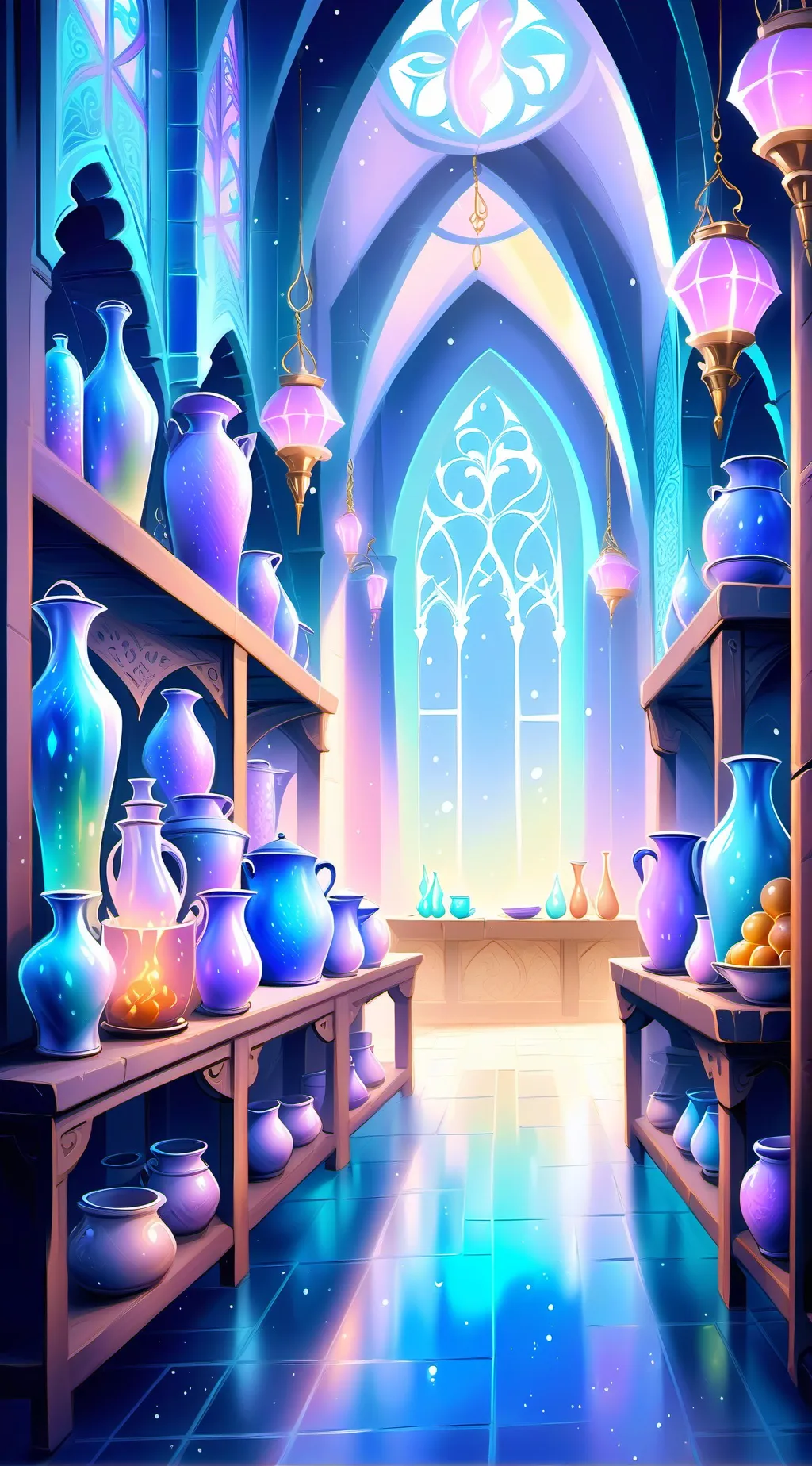 ai character: Moon Bazaar background