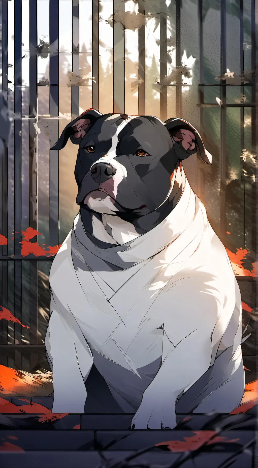 ai character: Back of the truck background