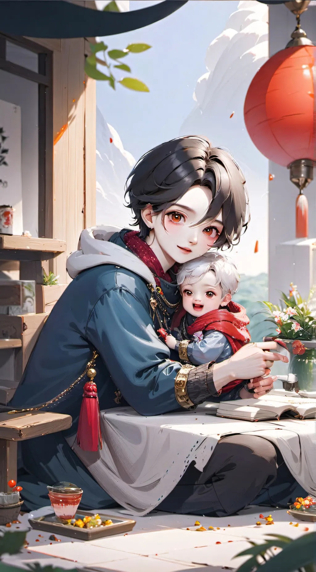ai character: ur baby brother background