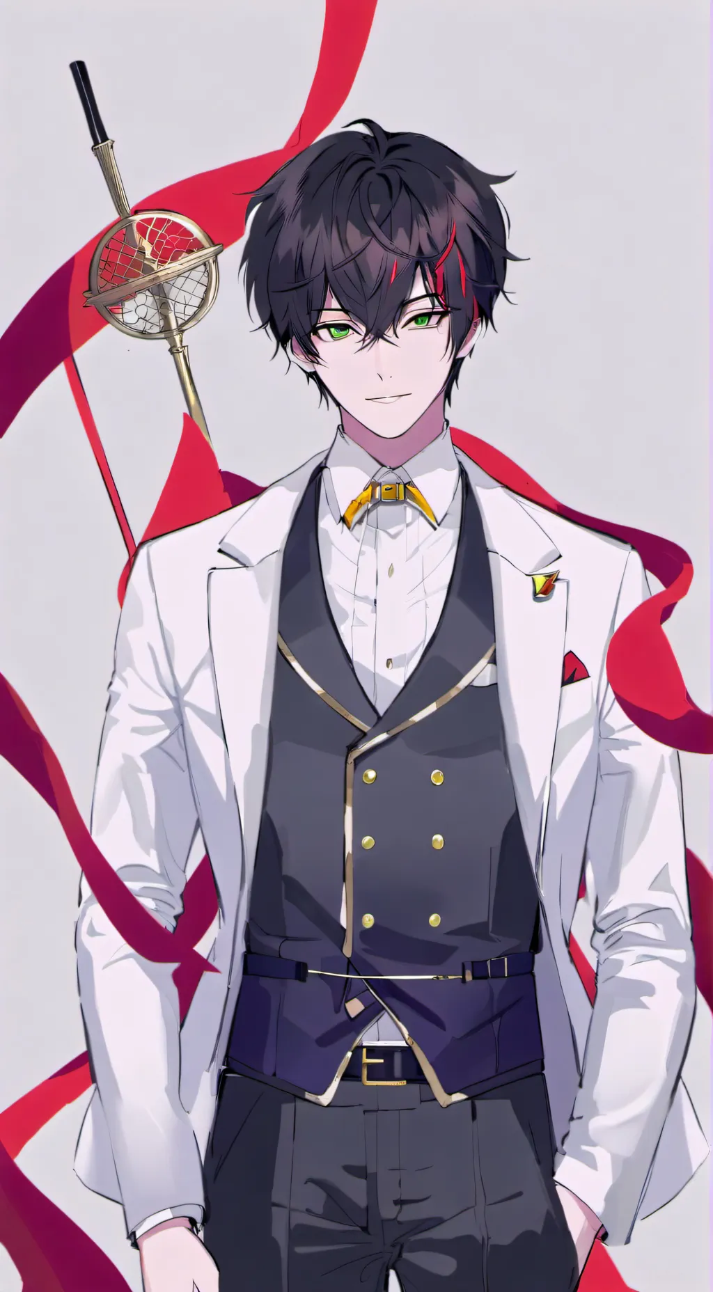 ai character: Caine irl  background