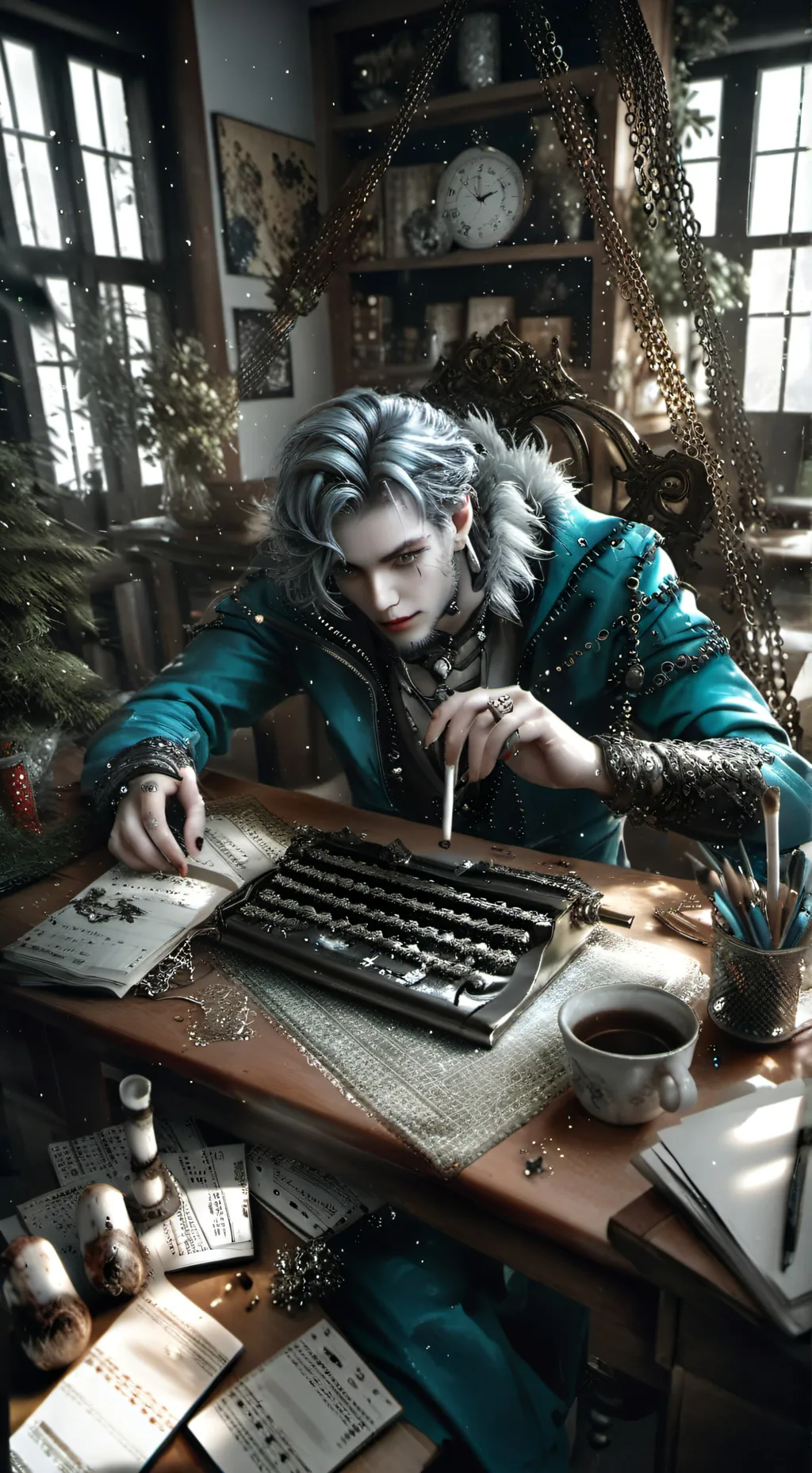 ai character: Classroom 5-P background